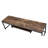 Weathered Oak & Black Metal Finish TV Stand-1650571519