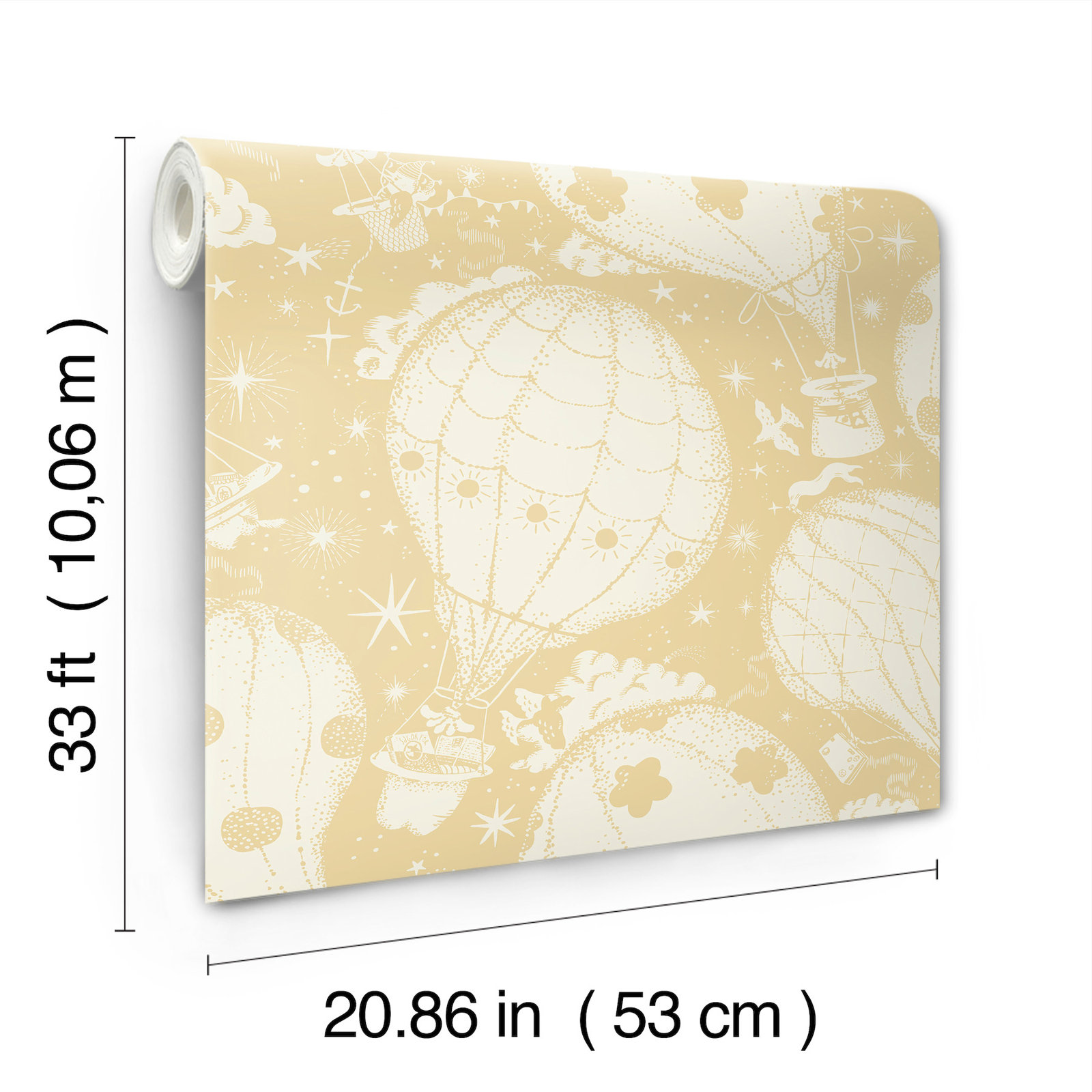 Wallpaper Double Roll, Yellow