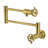 Kingston Brass Webb Two-Handle 1-Hole Wall Mount Pot Filler Faucet with Knurled Handle-100170097