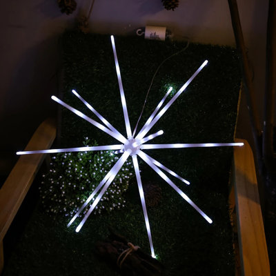 Garage Led Starry String Light Battery Operated 14 Plastic Tubes(Cool White)
