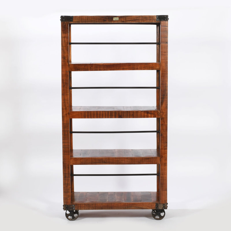 177.5cm H Solid Wood Etagere Bookcase Bookcase, 177.5cm H x 60cm W x 40cm D