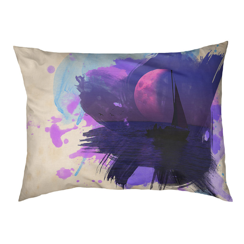 Coussin pour chien extérieur lune et bateau Wechsler, Moyen (L 29,5 po x P19,5 po x H 9,5 po)