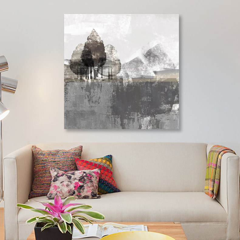 « textureed landscape », impression sur toile, H 26 po x l 26 po x P 1,5 po, Pas de tapis, Toile tendue