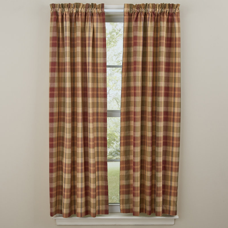 Codie-James Cotton Room Darkening Curtain Pair, 36" W x 63" L