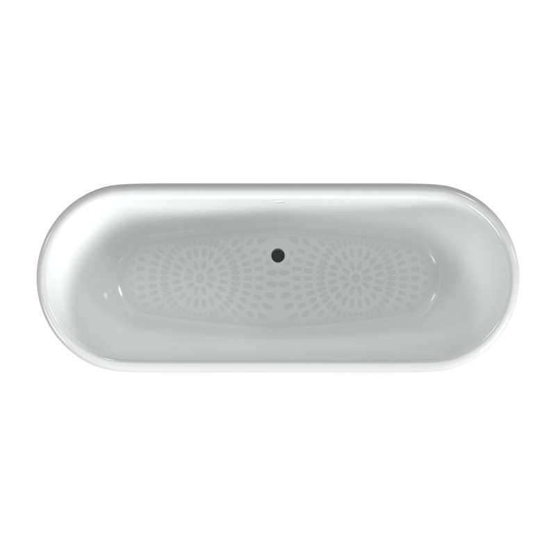 Spencer 68'' L Soaking Bathtub, White Interior with Custom Exterior