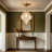 13.8'' Glass Shade Ceiling Flush Mount Light