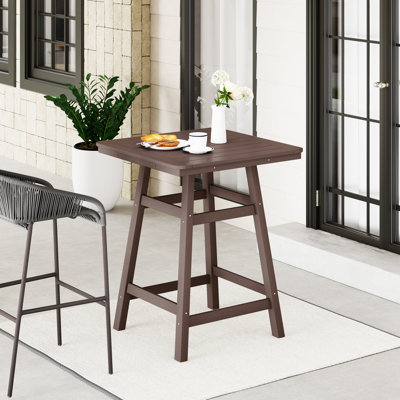 Trou de parasol pour table de bar carré Vinnie, l 30,8 po x P 30,8 po