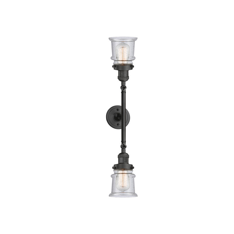 Éclairage pour salle de bain 2 lumières Alexandira, Bronze huilé, Grainé, Ampoule non incluse