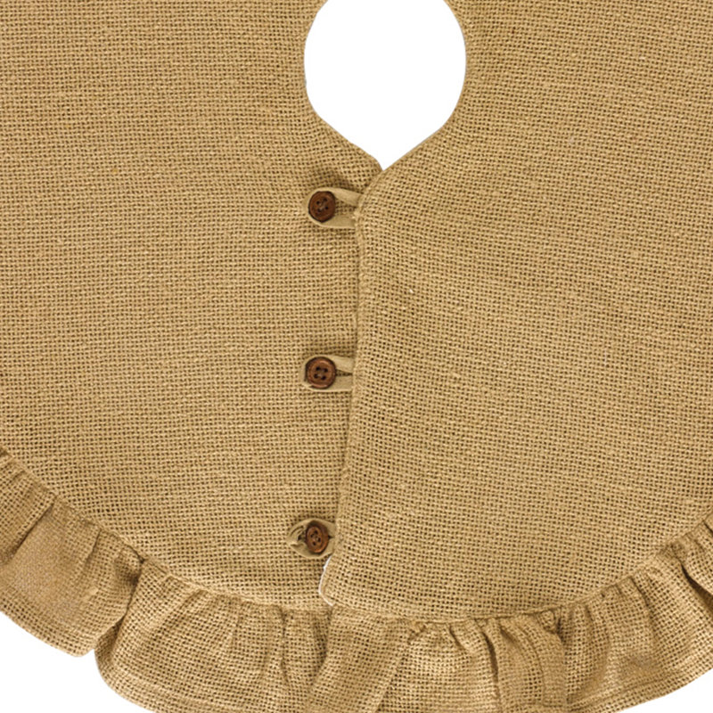 Jupe d'arbre de Noël en coton, Beige, 24"
