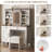 Charming Farmhouse Vanity Desk With Sliding Mirror And Ample Storage