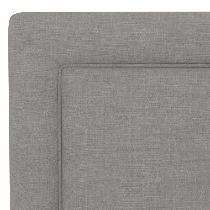 Upholstered Standard Bed, Queen, Classic Grey Linen