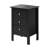  Three Drawer End Table/Nightstand Black-811329188