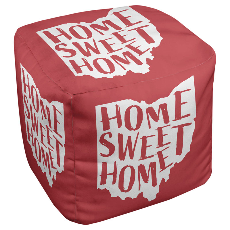 Repose-pieds à cubes ohio the home, Rouge