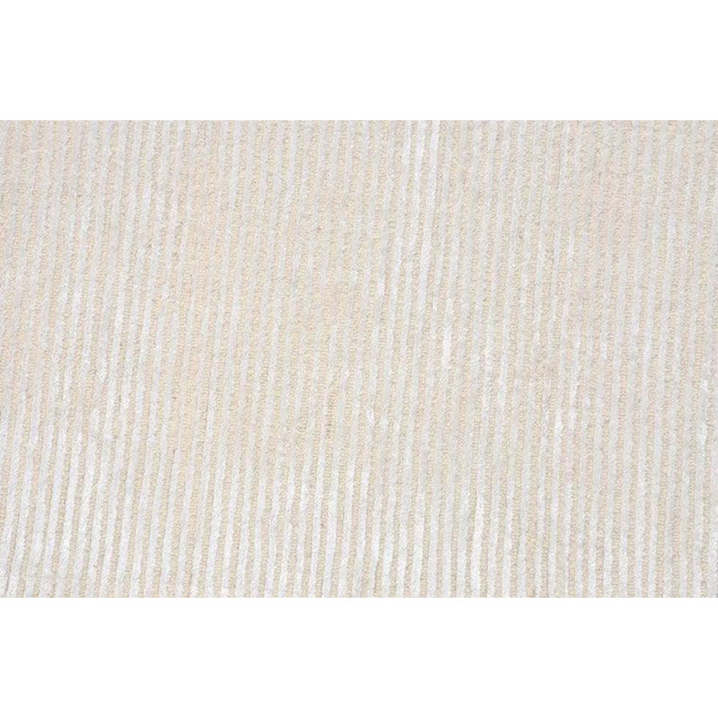 Tapis beige uni en laine / coton de couleur unie fait à la main 5 pi x 8 pi