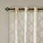Saratoga Fretwork Print Grommet Top Single 50x63" Window Curtain Panel-1477263124-1477263145