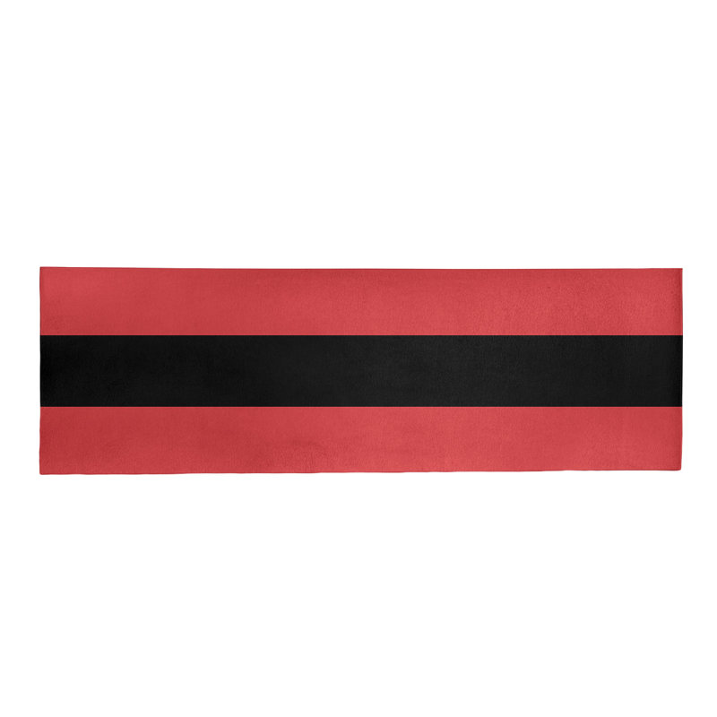 Tapis de zone rouge/noir, Tapis de couloir 2 pi 6 po x 8 pi