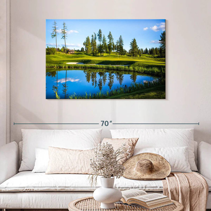 Splendide terrain de golf, H 30 po x l 45 po