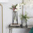 Black Latony 2 Piece Metal Geometric Tube Decorative Table Vase Set