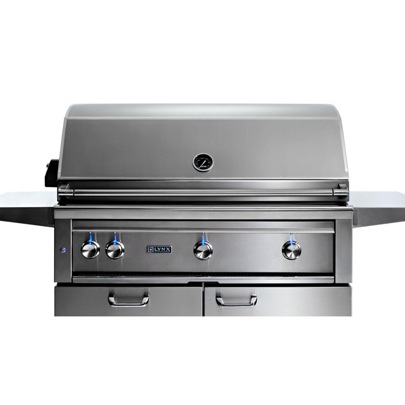 3-Burner Convertible Gas Grill with Trident Burner and Rotisserie, Liquid Propane