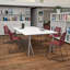 Chaises de vestibule empilables en plastique avec dossier en nid d'abeille Oliverson-1496206833-1496206834-1541484614