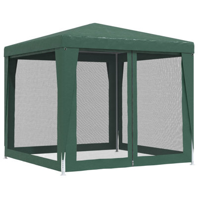 Tente de réception d'extérieur avec 4 murs latéraux en PEHD de 8,2 x 8,2 pi