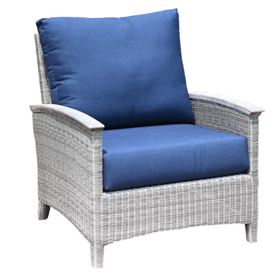 Bella Wicker Teak Outdoor Lounge Chair