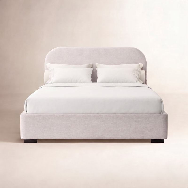 Lit plateforme Reigo, Lit double, Naturel