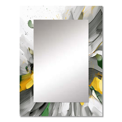 Dynamic Waveforms - Scandinavian Mirror, Scandinavian Decorative Wall Mirror, Printed Metal Art