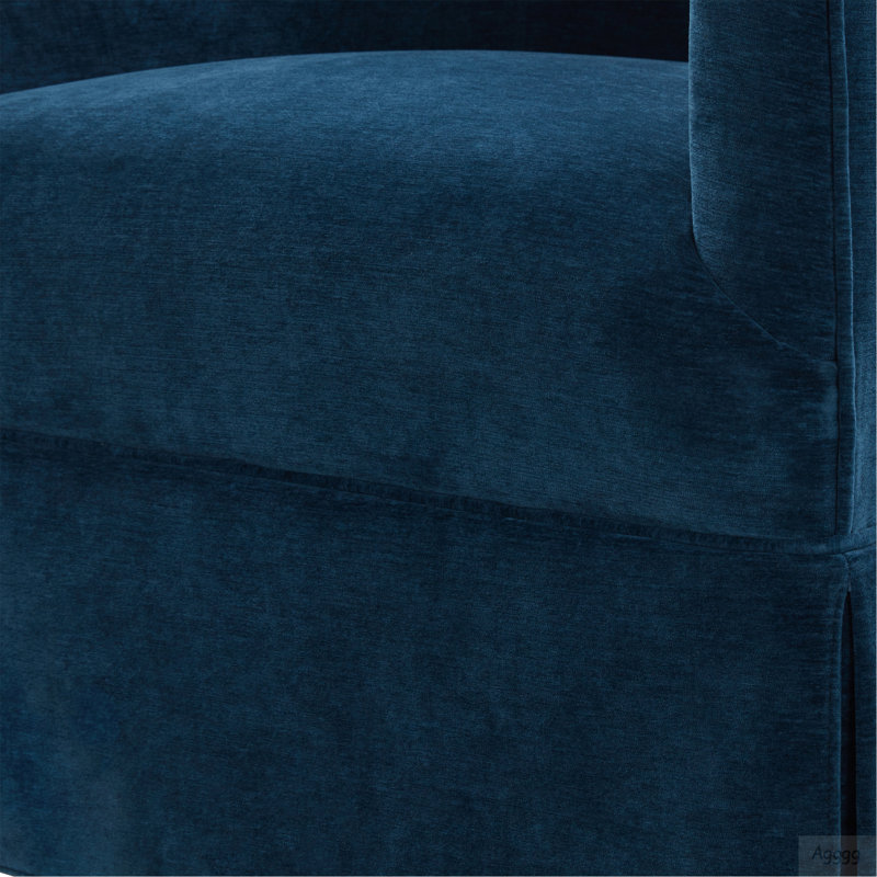 Chaise pivotante à jupe Earl Baltic, Bleu