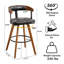 Tabourets de comptoir pivotants en cuir Modern-2105635187-2105635186