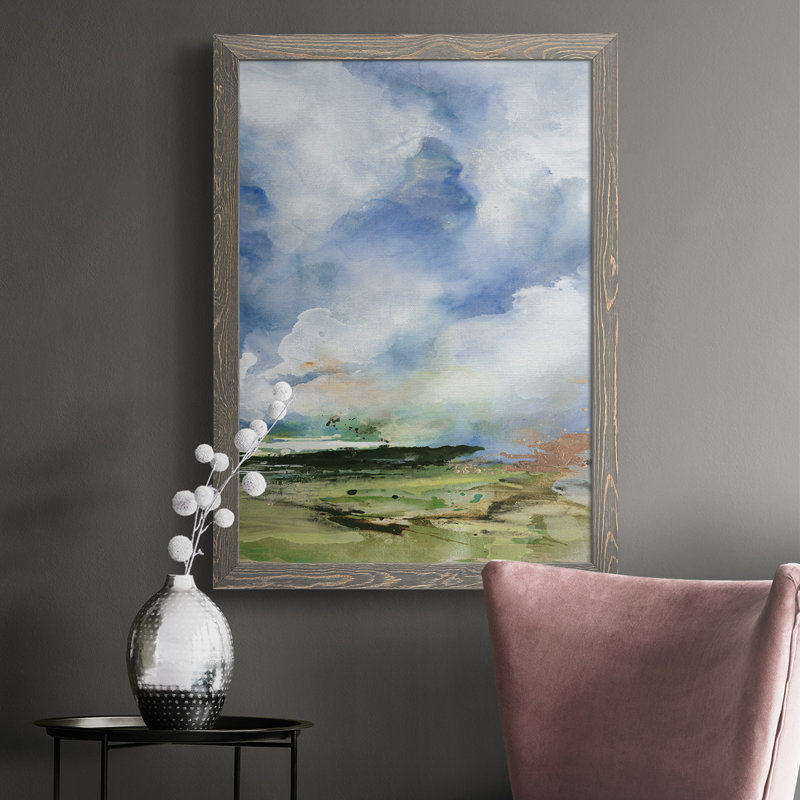 Tren Stockholm Spring Air II, reproduction d'art sur toile, H 37,5 po x l 27,5 po x P 1 po, Encadré gris