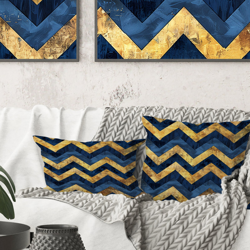 Chevron Glam II - Coussin lombaire à chevrons
