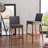 Upholstered Faux Leather Counter Stool with Solid Wood Frame-823577233-911119225