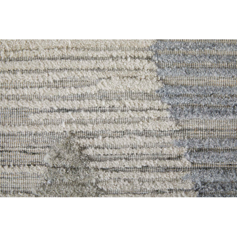 Elias Modern Diamond Ivory Area Rug, Rectangle 12' x 15'