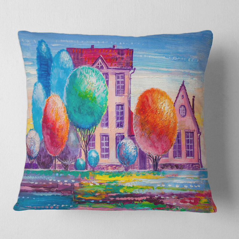 Housse et insert de coussin Daydream House in the Village, 16" x 16"