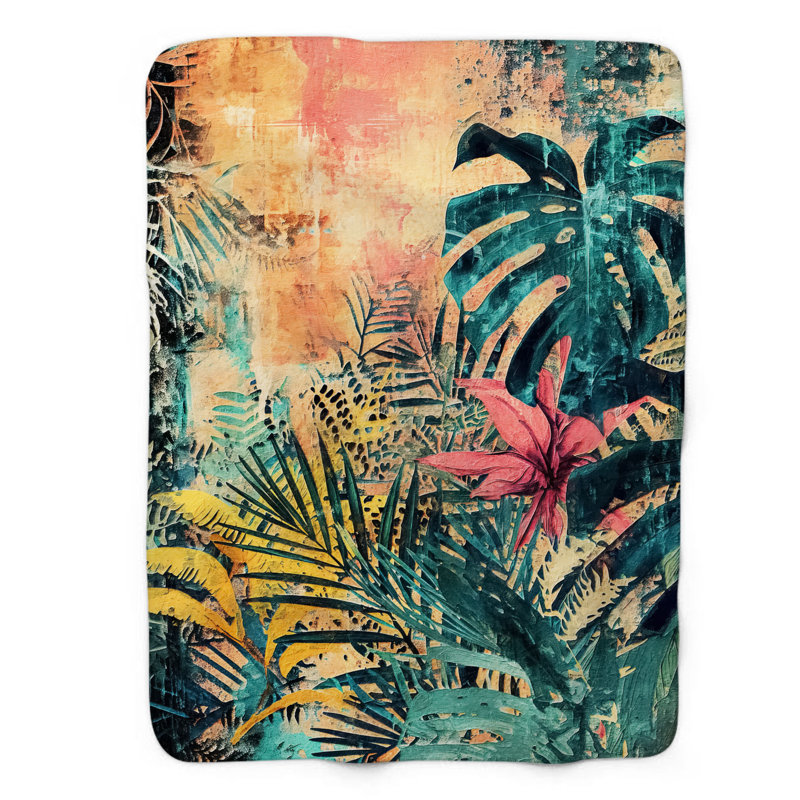 Couverture sherpa 1 pièce Wilderness Whispers, Lit simple