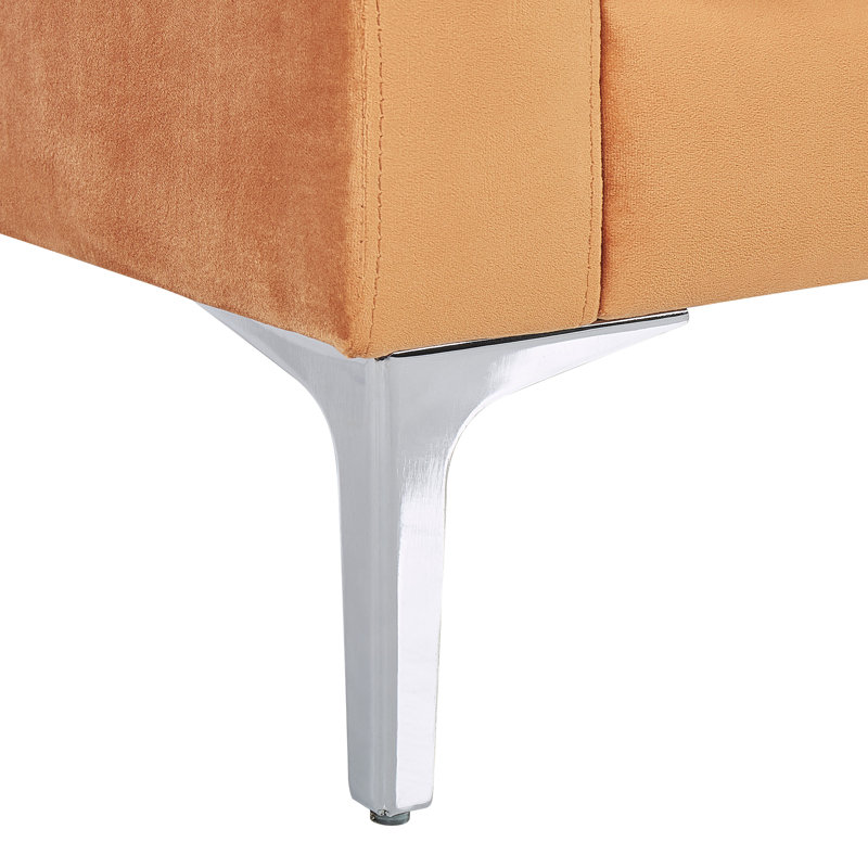 Angelica Velvet Sofa, Orange