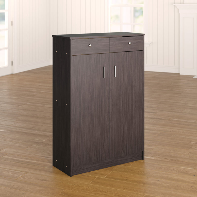 20 Pair Shoe Storage Cabinet, Espresso