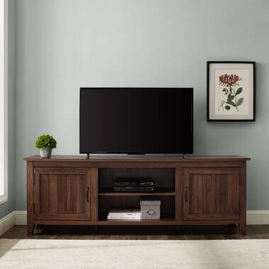 Gracie Oaks Laquela Farmhouse TV Stand For Tvs Up To 75, Wood TV