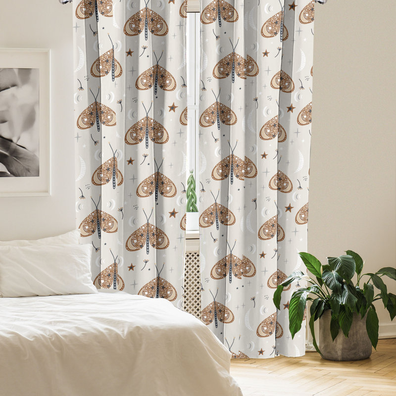 Erkko Semi Sheer Curtain Pair, 28" W x 63" H