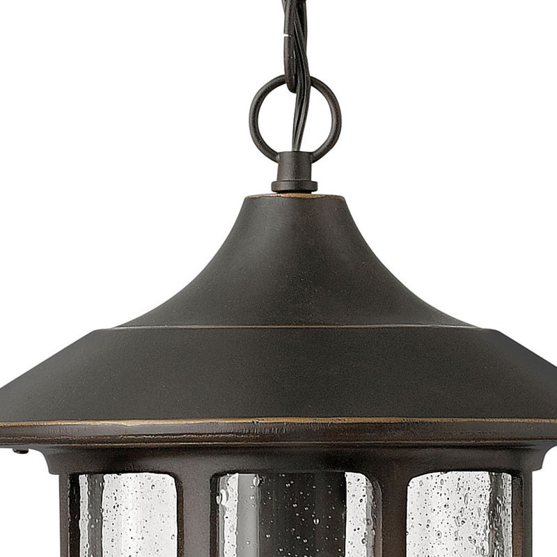 Freeport 1-Light Outdoor Hanging Lantern, Incandescent, Oil Rubbed Bronze