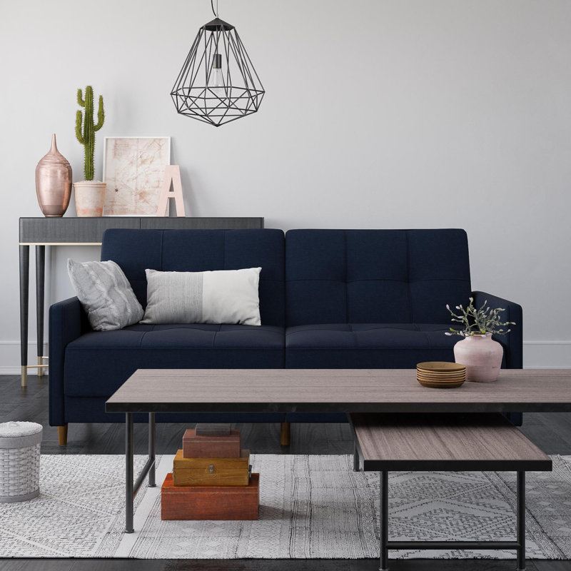 Abel 3 Seater Sofa Bed, Navy Performance