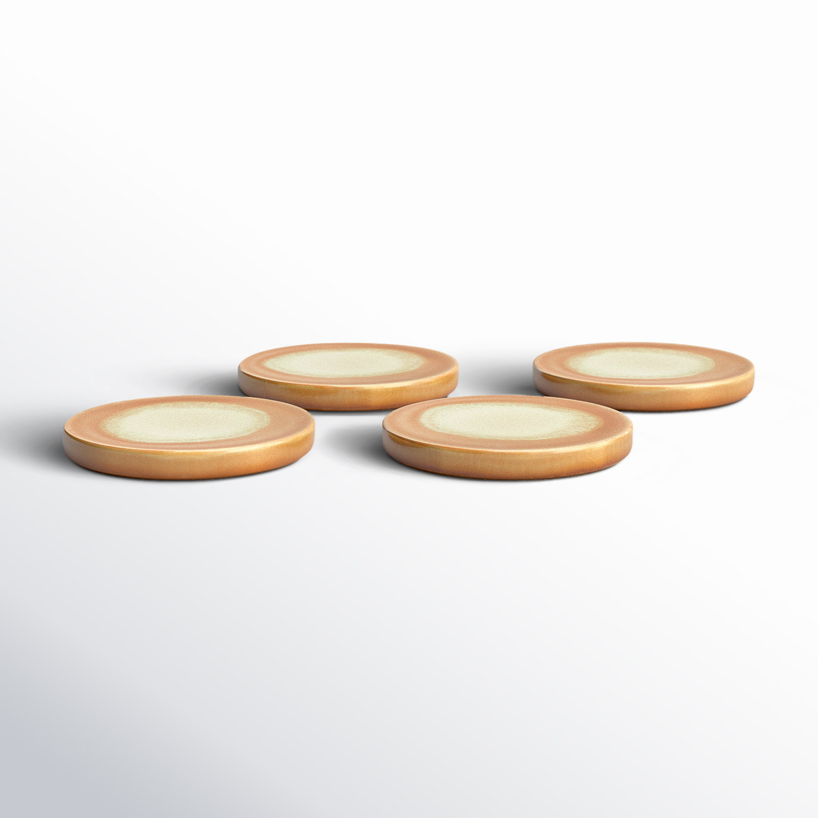 Reactive Glaze Coasters, Terracotta