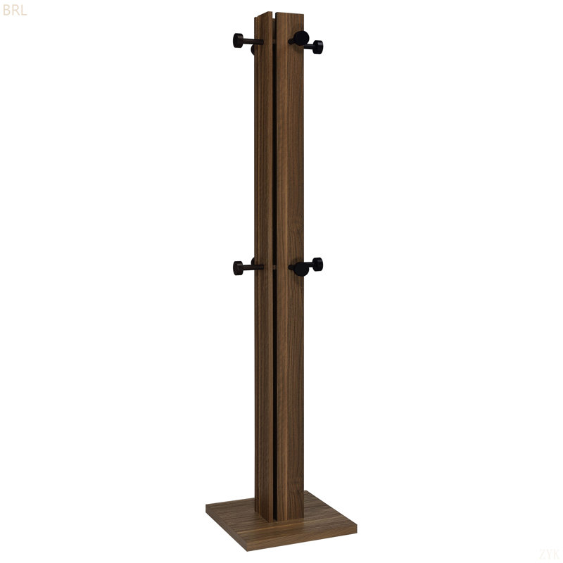 Rawlins Walnut Engineered Wood Coat Rack
