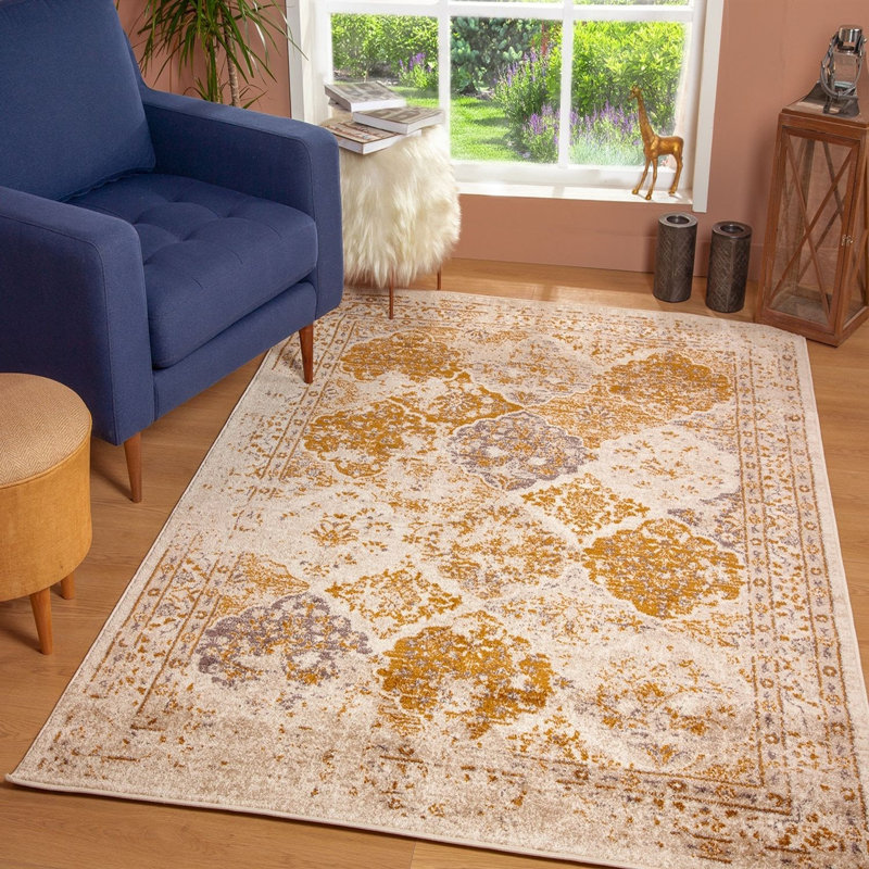 Tapis oriental brun clair, Rectangle 6 pi 7 po x 9 pi 2 po
