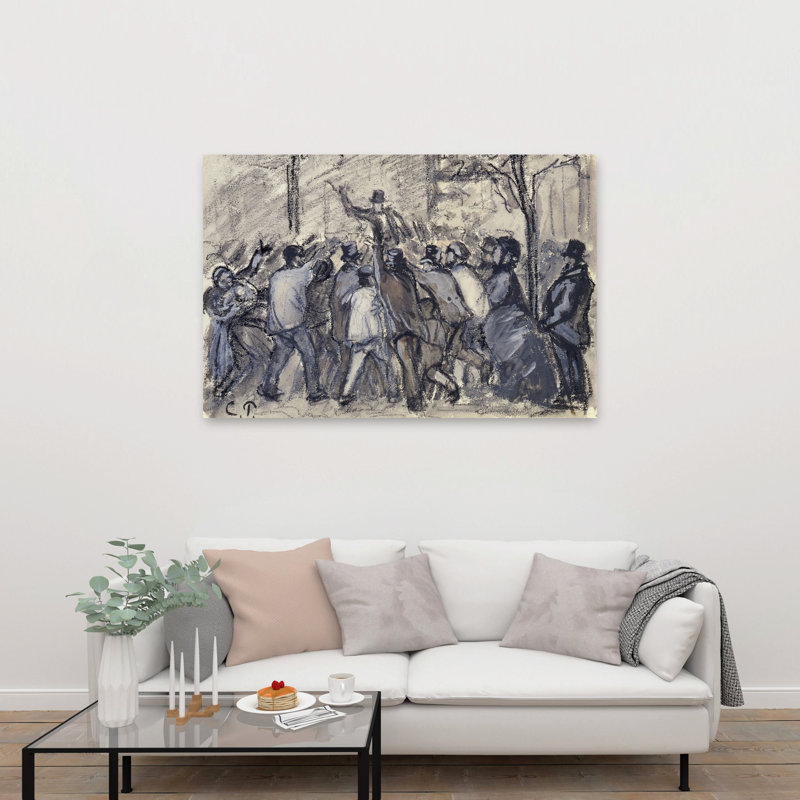 Urban Uprising In Paris, 1870 Contemporary Architecture City Wall Art Print, 101.6cm H x 152.4cm W