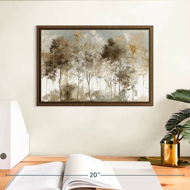 Forêt noire luxuriante, 13 po x 9 po, Cadre flottant noyer