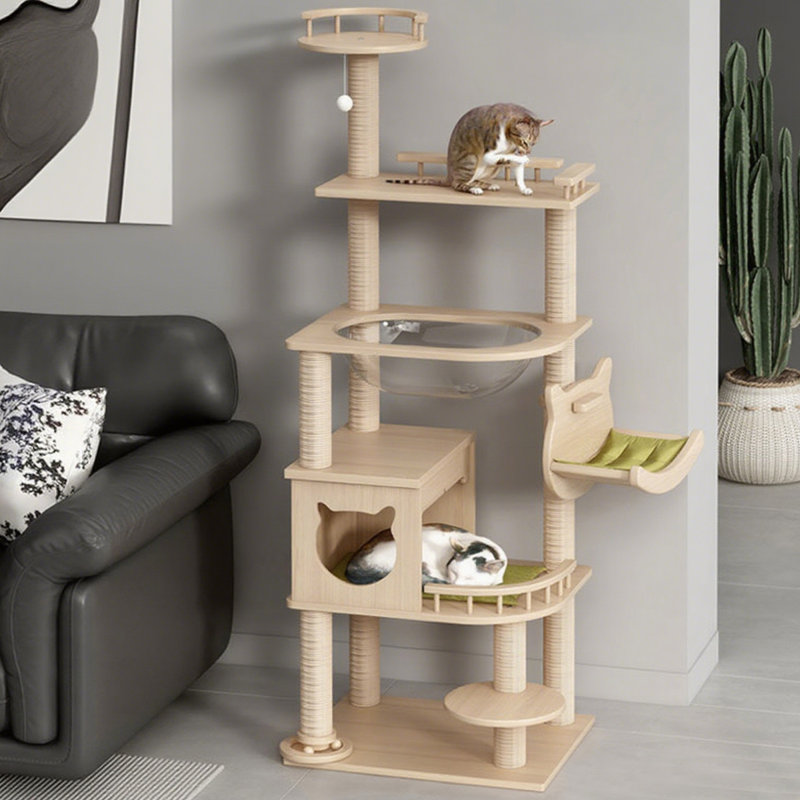 5-Tiers Cat Tree with Cat Condons,Perch,Scratching Posts