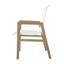 Chaise avec accoudoirs Seashore en bois naturel et toile grise-351494954