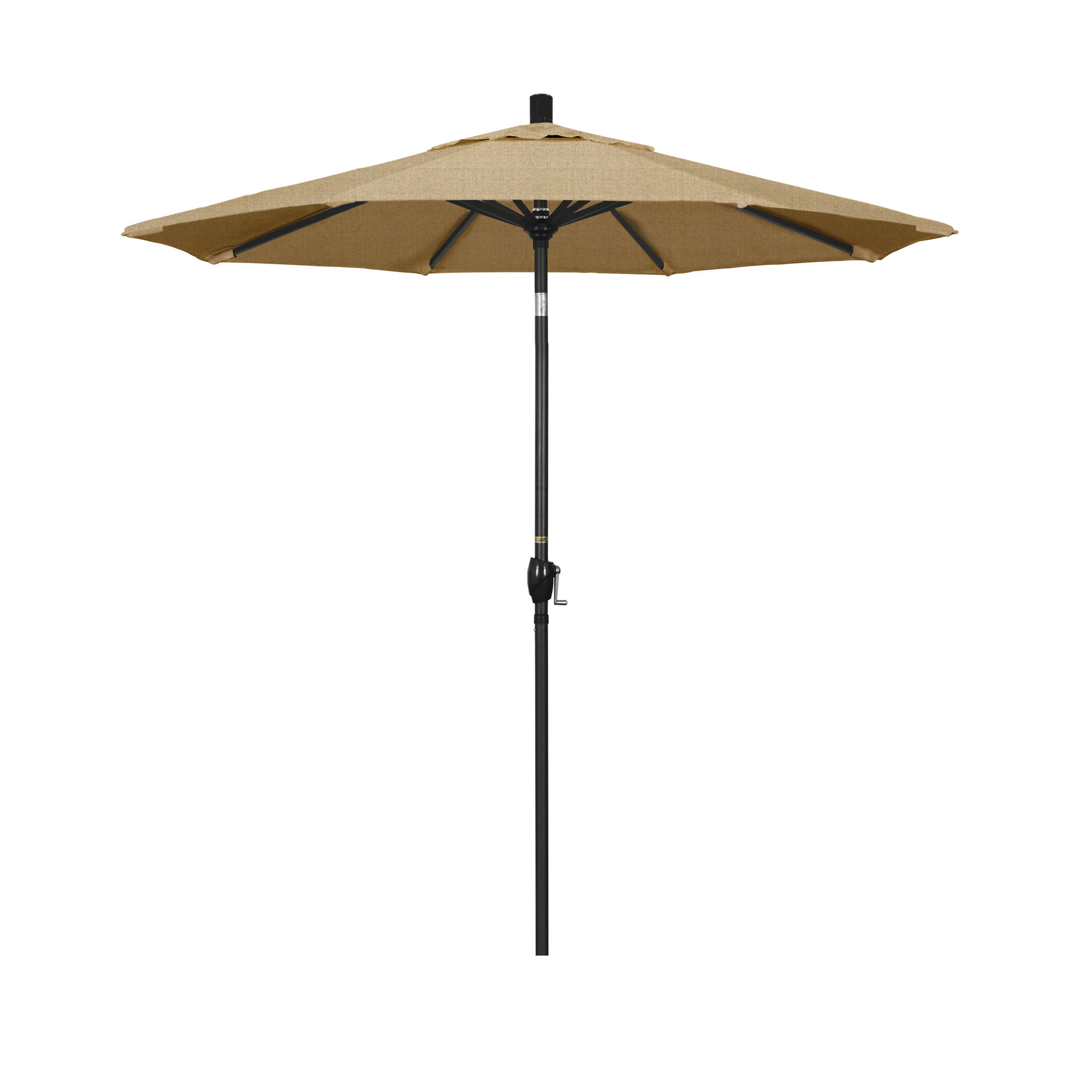 90'' Outdoor Umbrella, Beige Regatta Sunbrella® Canvas, Sunbrella®, Black